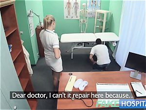 fake health center Hired handyman spunks all over nurses booty