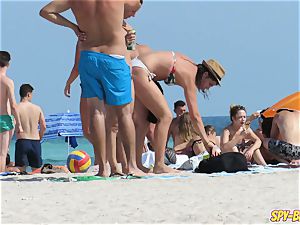 insatiable inexperienced big bra-stuffers teenagers voyeur Beach movie