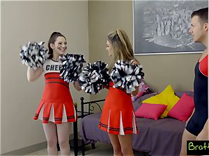 teenage cheerleader bangs her stepbrother